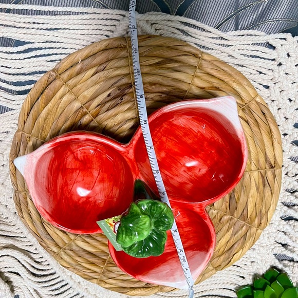 Radish Divided Condiment Serving Dish, Veggie Tray or Plate - Picture 5 of 7